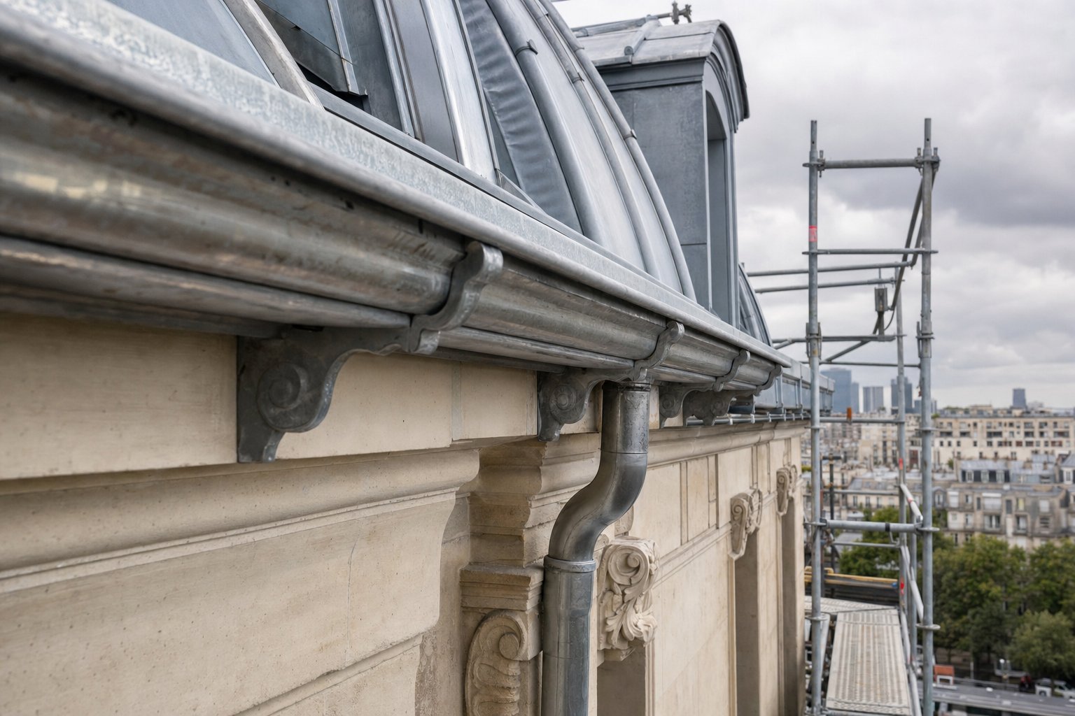 Zinguerie à Paris et en IDF : gouttières, couvertines et chéneaux en zinc — Guide 2026